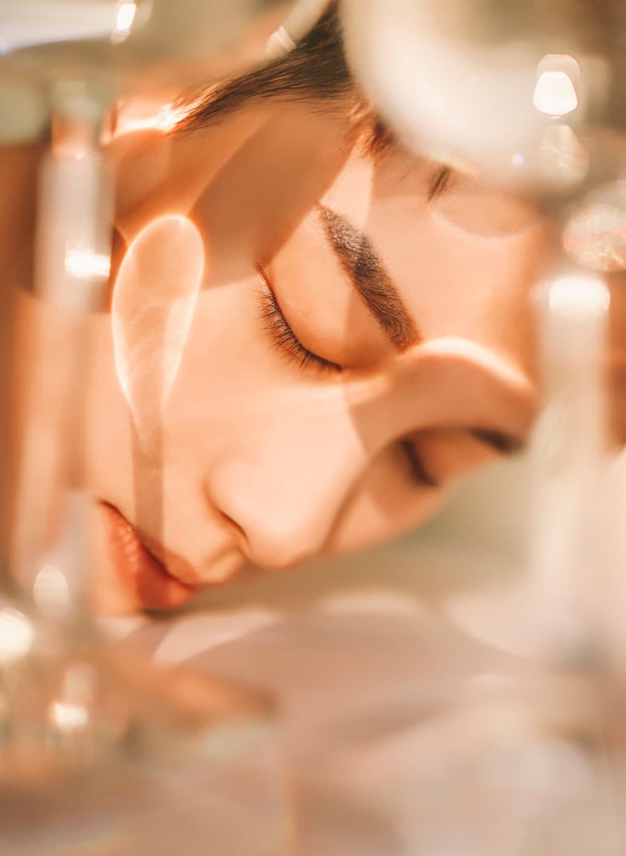 Aesthetician consulting with client